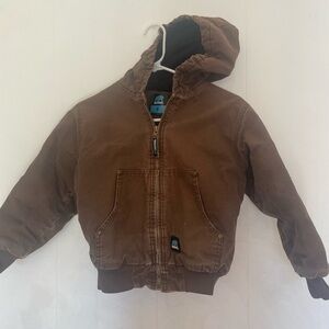 Kids Berne chore coat size small brown barn farm workwear